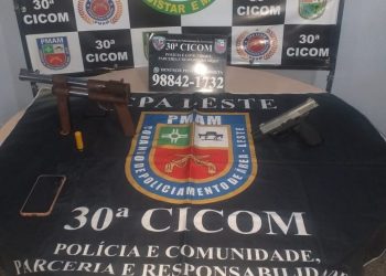 Polícia Militar detém três jovens com armas de fogo durante Operação Catraca, na zona leste
