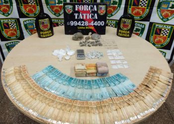 Força Tática apreende mais R$ 11 mil e entorpecentes na zona leste