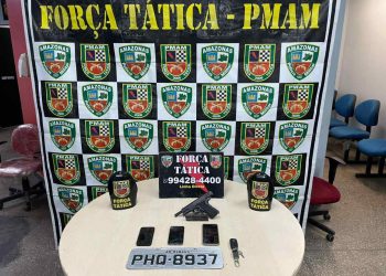Força Tática detém três por porte ilegal de arma de fogo, no Jorge Teixeira