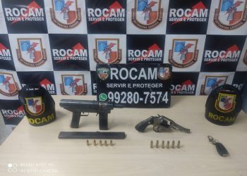 Ações da Rocam na capital resultam nas apreensões de três armas de fogo, munições e entorpecentes