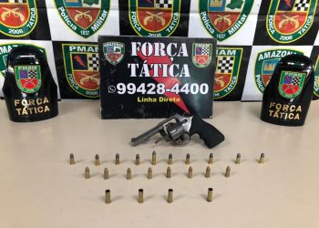 Polícia Militar apreende arma de fogo e munições nesta terça-feira na zona norte
