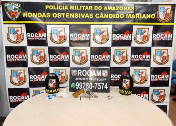 Em ações na capital, Rocam detém três homens por posse de arma de fogo, drogas e bens furtados