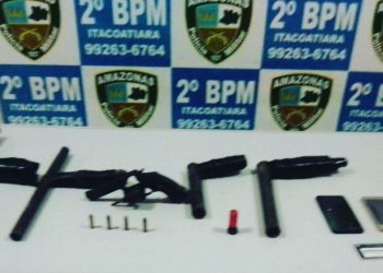 Polícia Militar detém quatro indivíduos com armas de fogo em Itacoatiara