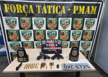 Em diferentes ações na zona norte, Força Tática apreende armas de fogo, munições e detém dois homens