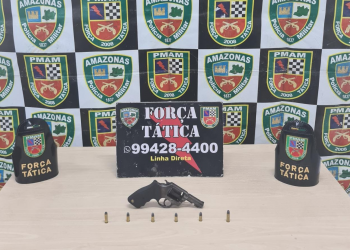 Força Tática detém dois homens por porte ilegal de arma de fogo na zona norte