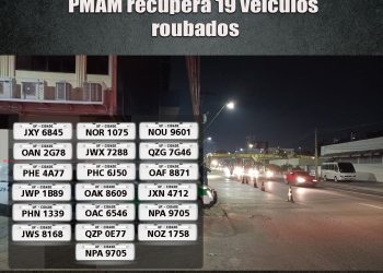 PMAM recupera 19 veículos com restrição de roubo durante final de semana, em Manaus