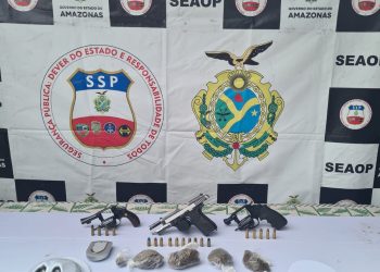 Operação Cidade Mais Segura prende irmãos por porte ilegal de arma de fogo e tráfico de drogas