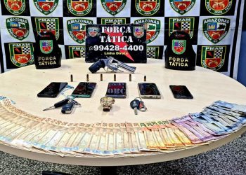 Cerca de 15 pessoas são presas com drogas, armas e dinheiro no Amazonas