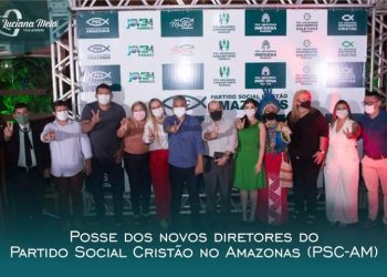 Vice Prefeita de Boca do Acre, Luciana Melo, participa da posse de novos diretores do PSC-AM