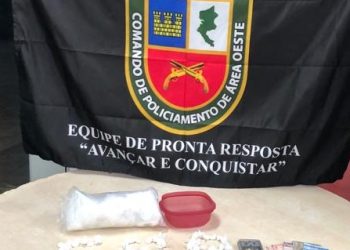 No bairro Nova Esperança, Polícia Militar detém homem envolvido com tráfico de drogas