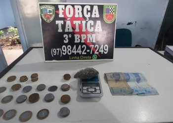 Em Tefé, PMAM detém casal em posse de entorpecentes durante barreira policial