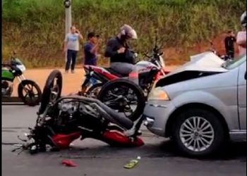 Acidente Fatal tira a vida de duas pessoas em colisão entre carro e moto no Tarumã