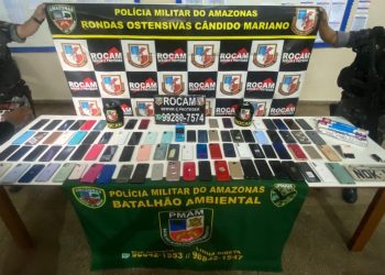 Policia Militar do Amazonas em uma ação em conjunta prende trio e recupera celulares furtados em Parintins