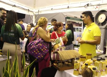 Novos sabores de farinha e um repelente à base de óleo da seringueira são apresentados na ação ‘Fapeam na Feira’