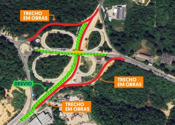 Governo do Amazonas alerta para desvio de tráfego de veículos no trevo da avenida Oitis, no Distrito Industrial II