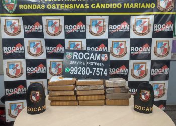 PMAM apreende 14 tabletes de maconha após receber informações no disque denúncia da Rocam