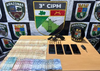 Quinteto é preso pela Polícia Militar após assalto cometido a posto de gasolina em Itacoatiara