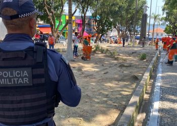 Forças de Segurança promovem ação conjunta em praças no Centro de Manaus