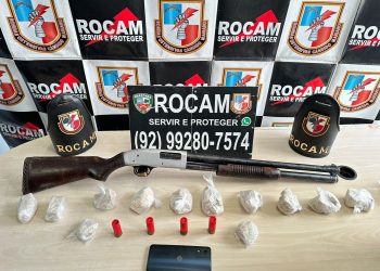 Fronteira Mais Segura: PMAM prende dupla com drogas e arma em Rio Preto da Eva