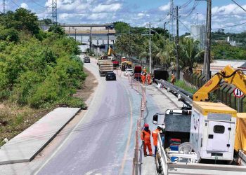 Cigás avança com obras na avenida Cosme Ferreira e Estrada UTM 2, na Colônia Antônio Aleixo