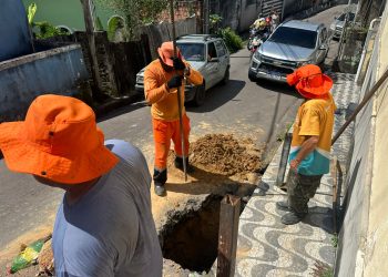 Prefeitura de Manaus realiza recuperação em drenagem profunda do bairro Vila da Prata