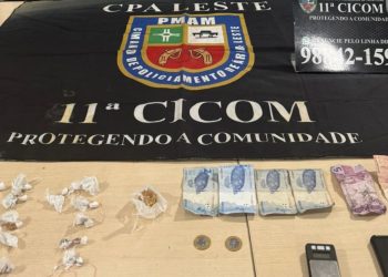 Em ações na capital, Polícia Militar do Amazonas prende homem e apreende mais de 100 trouxinhas de drogas